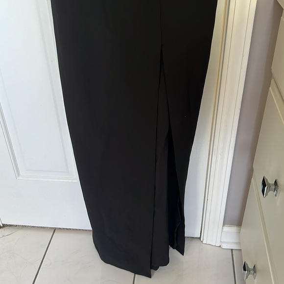 WAYF the Mills Strapless Bonded Bodice Column Gown Dress Maxi Long Thigh Slit - Picture 5 of 7